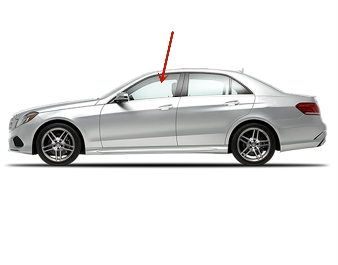 Tempered Driver Left Side Front Door Window Door Glass Compatible with Mercedes Benz E250/E350/E400/E550/E63AMG 4 Door Sedan/Wagon 2010-2016 Models