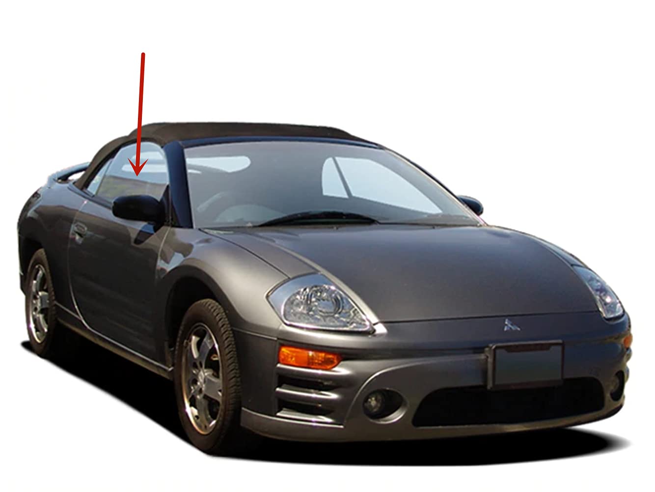 Passenger Right Side Door Window Door Glass Compatible with Eagle Talon 2 Door Coupe 1995-1998 Models