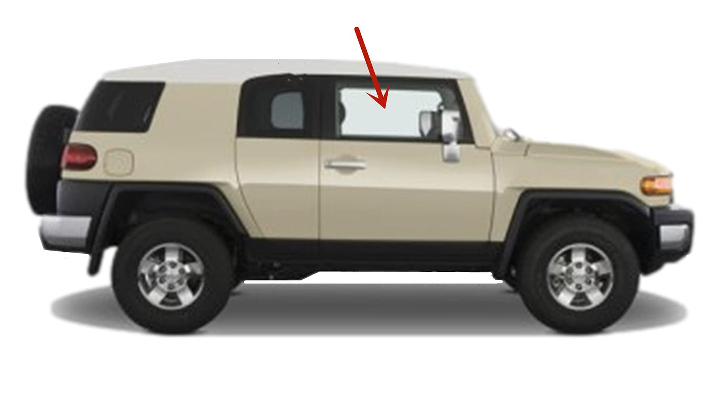 Passenger Right Side Front Door Window Door Glass Compatible with Toyota FJ Cruiser 2007-2014 Models