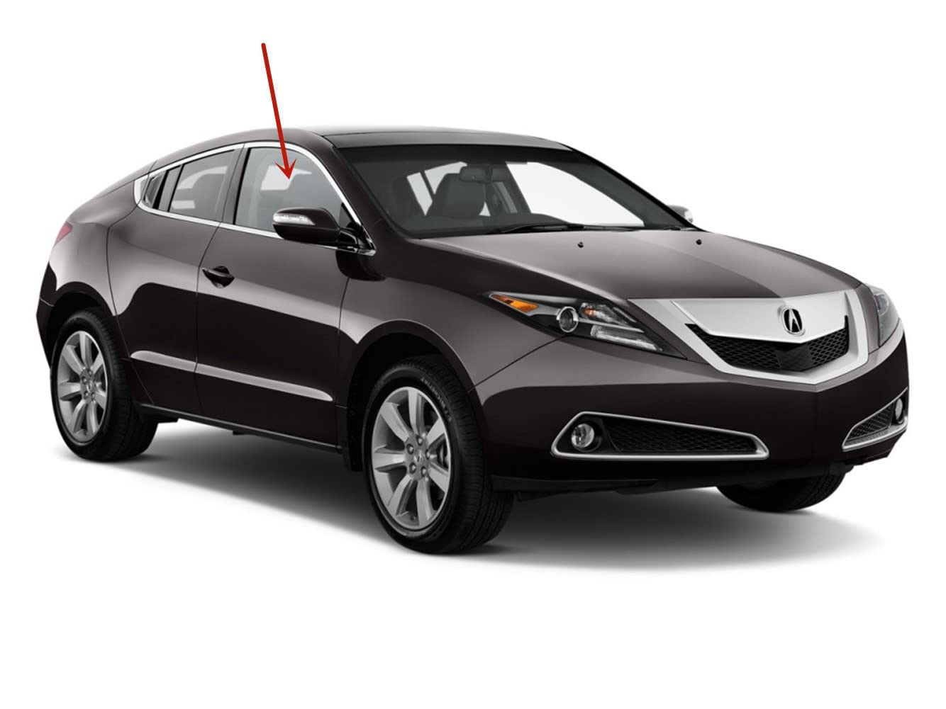 Tempered Passenger Right Side Front Door Window Door Glass Compatible with Acura ZDX 2010-2013 Models