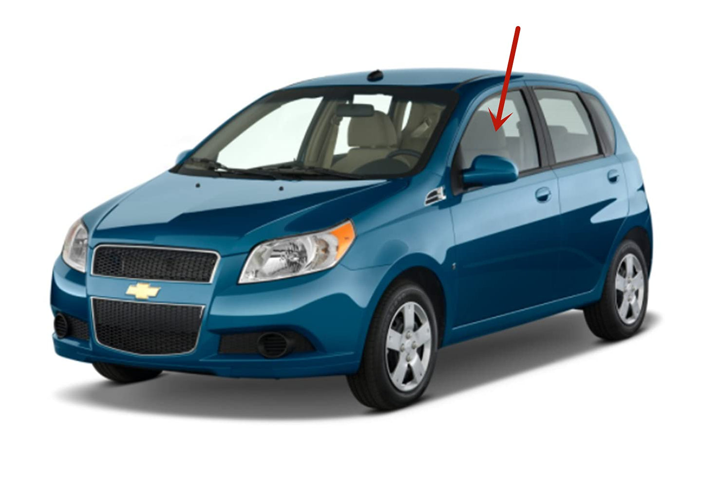 Driver Left Side Front Door Window Door Glass Compatible with Chevrolet Aveo & Aveo5 2009-2011 Models/Pontiac G3 2006-2009 Models