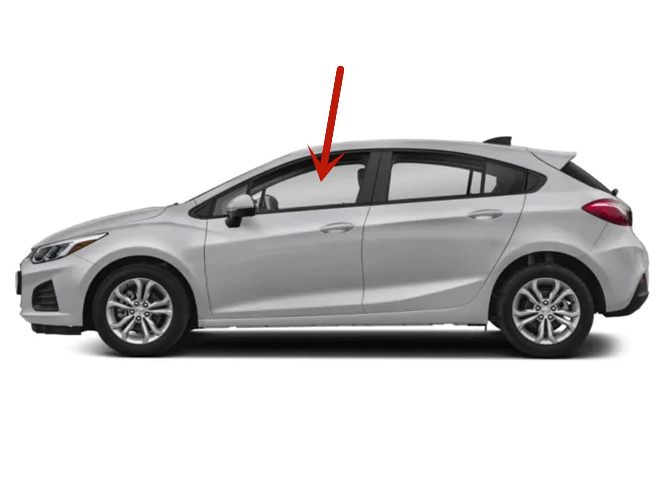 Tempered Driver Left Side Front Door Window Door Glass Compatible with Chevrolet Cruze 2016-2019 Models (Not For 2016 Cruze Limited)