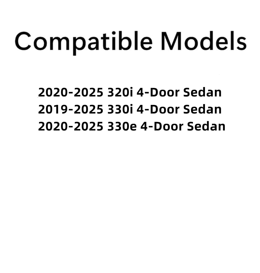 Tempered Driver Left Side Front Door Window Door Glass Compatible with BMW 3-Series 320i 330i 330e 4-Door Sedan 2019-2025 Models