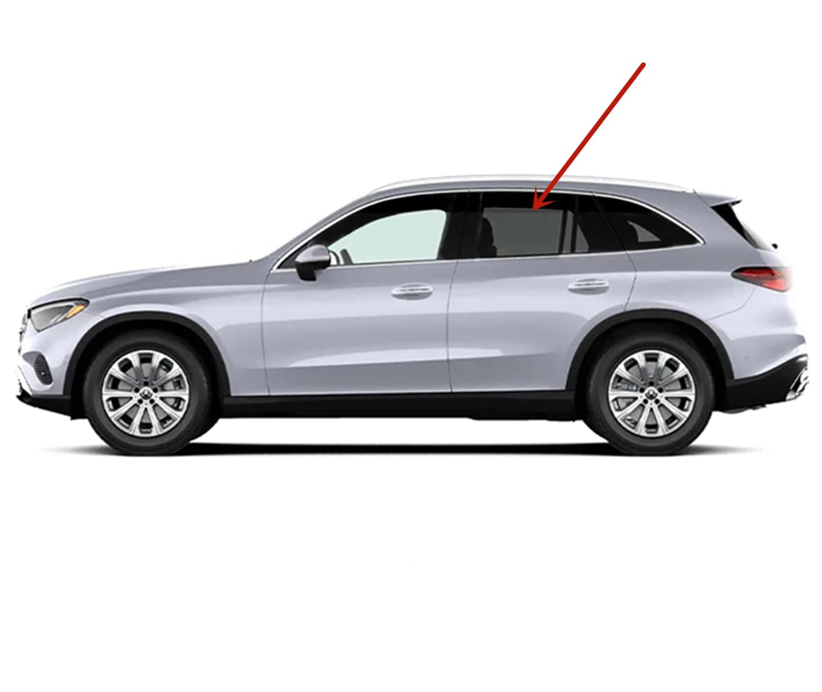 Tempered Driver Left Side Rear Door Window Door Glass Compatible with Mercedes Benz GLC300 & GLC43 AMG 2023-2024 Models