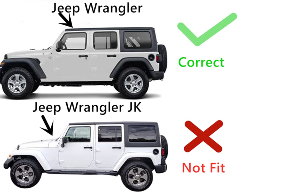Driver Left Side Quarter Window Quarter Glass Compatible with Jeep Wrangler 2018-2025 4 Door Models