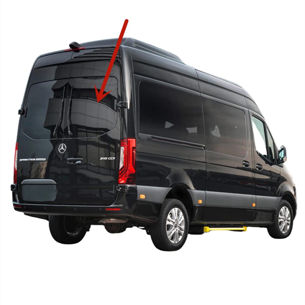 Heated Back Window Back Glass Passenger Right Side With Wiper Hole Style Compatible with Mercedes Benz Sprinter 1500 2500 3500 4500 2019-2024 Models