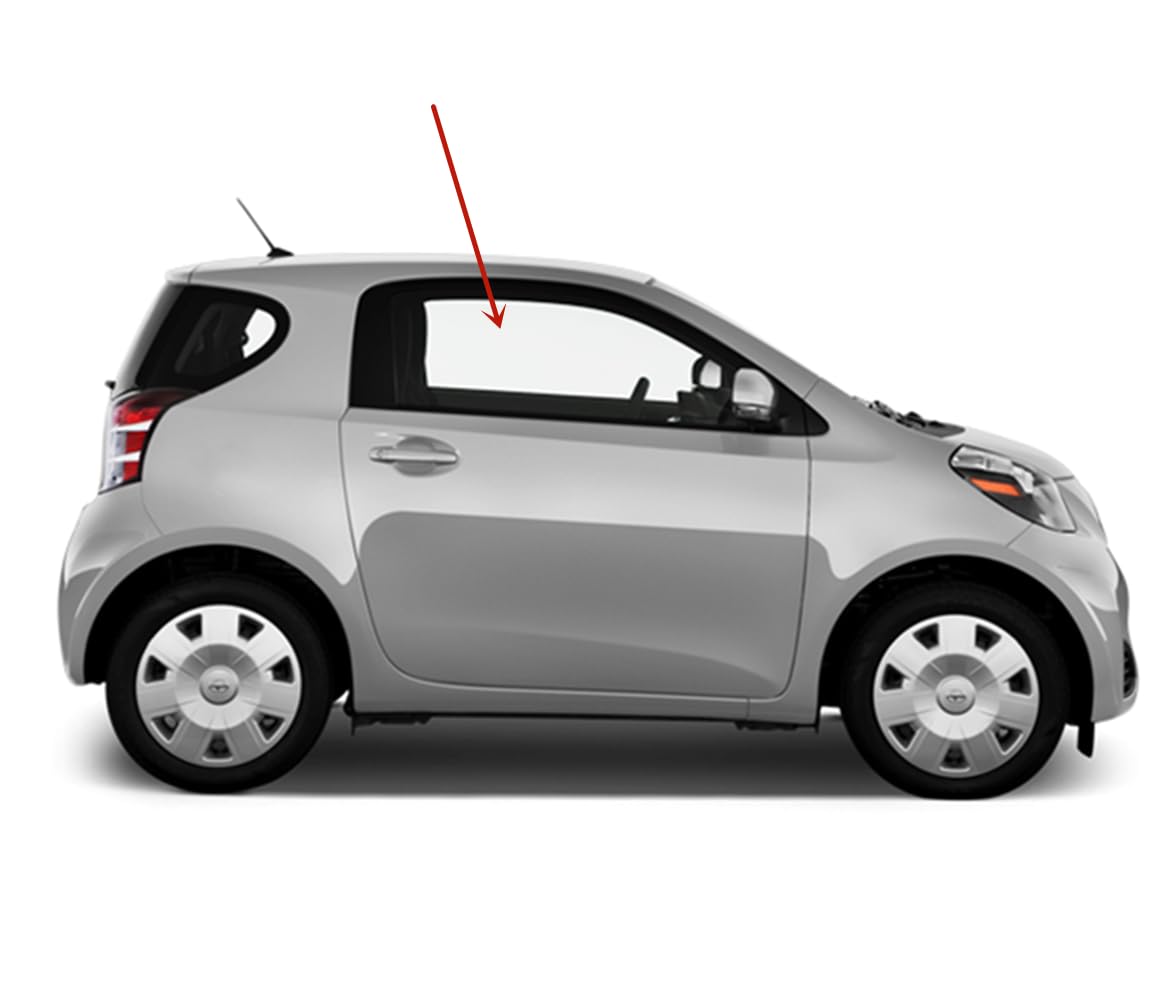 Tempered Passenger Right Side Door Window Door Glass Compatible with Scion IQ 2011-2015 Models