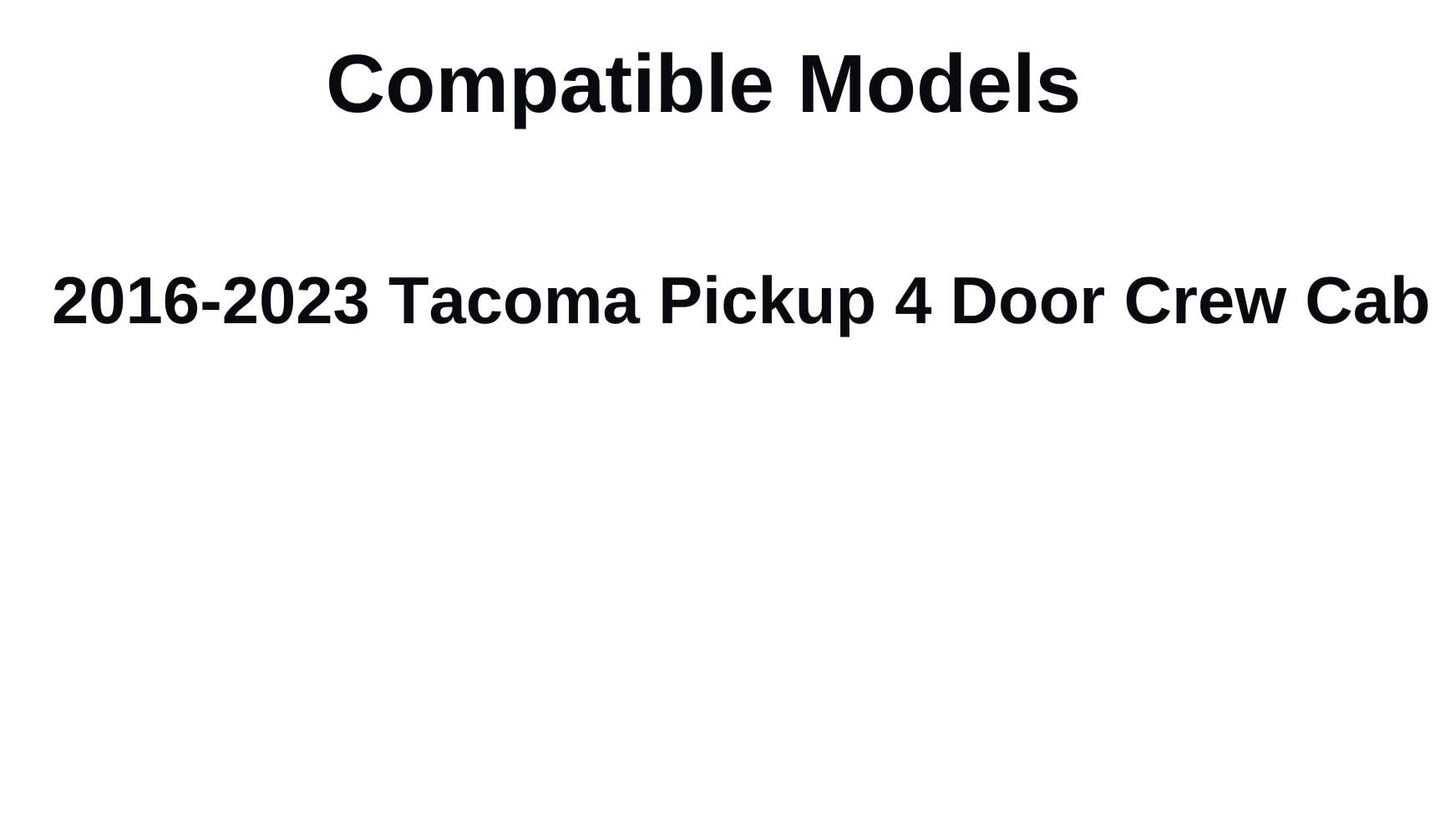 Driver Left Side Rear Door Window Door Glass Compatible with Toyota Tacoma Pickup 4 Door Crew Cab 2016-2023 Models