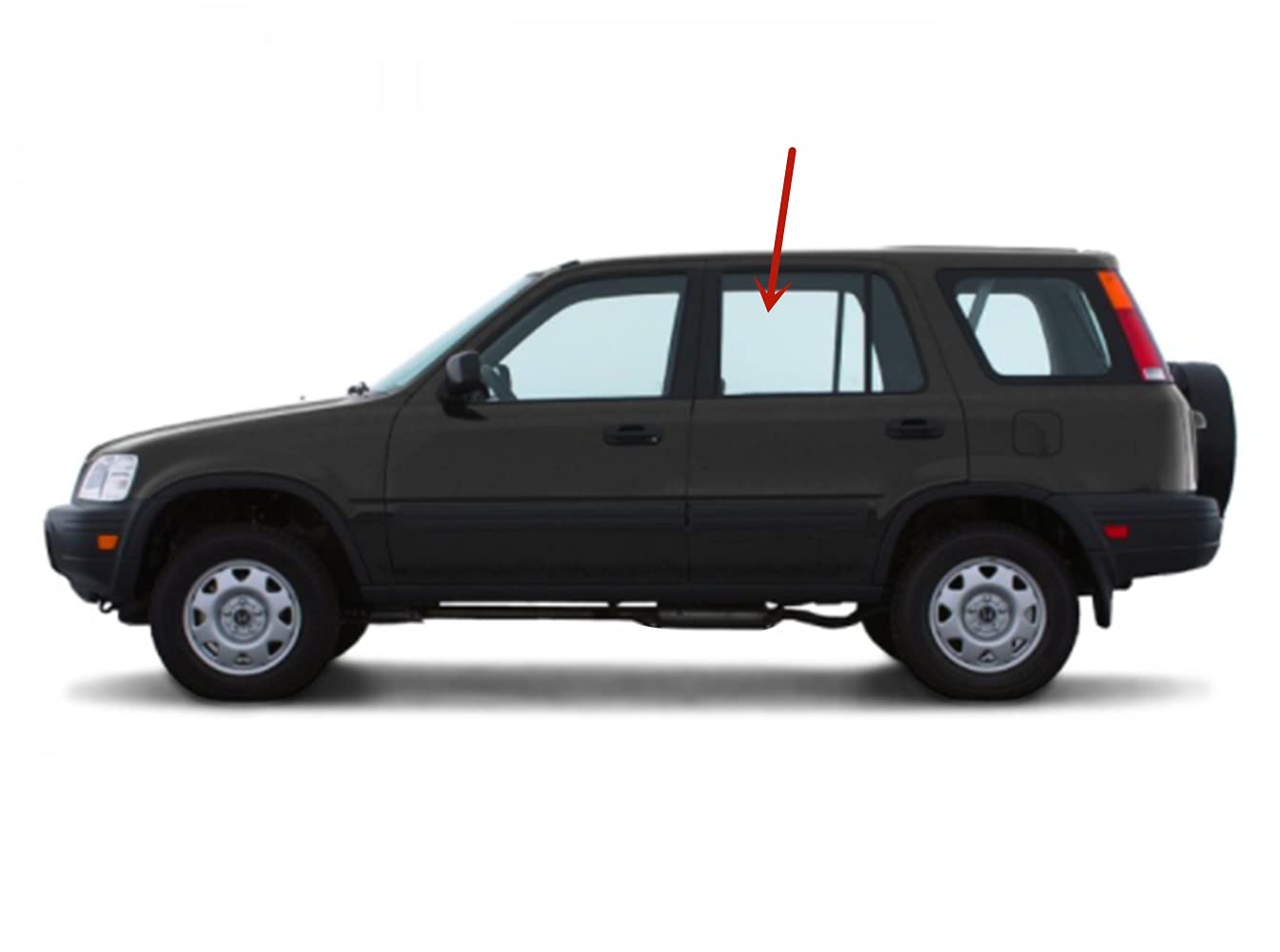 Driver Left Side Rear Door Window Door Glass Compatible with Honda CR-V 1997-2001 Models