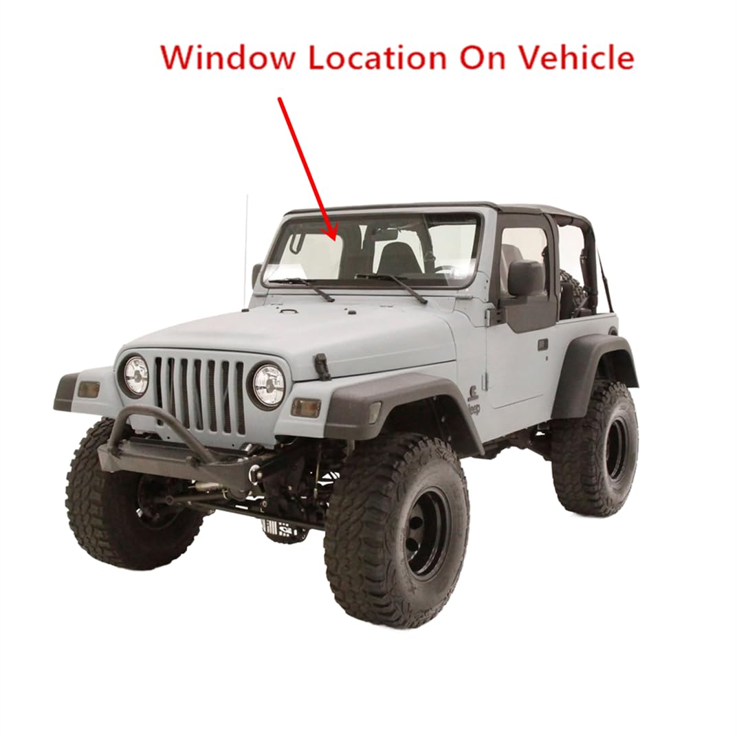 Laminated Front Windshield Window Glass Compatible with Jeep Wrangler 1997-2000 Models