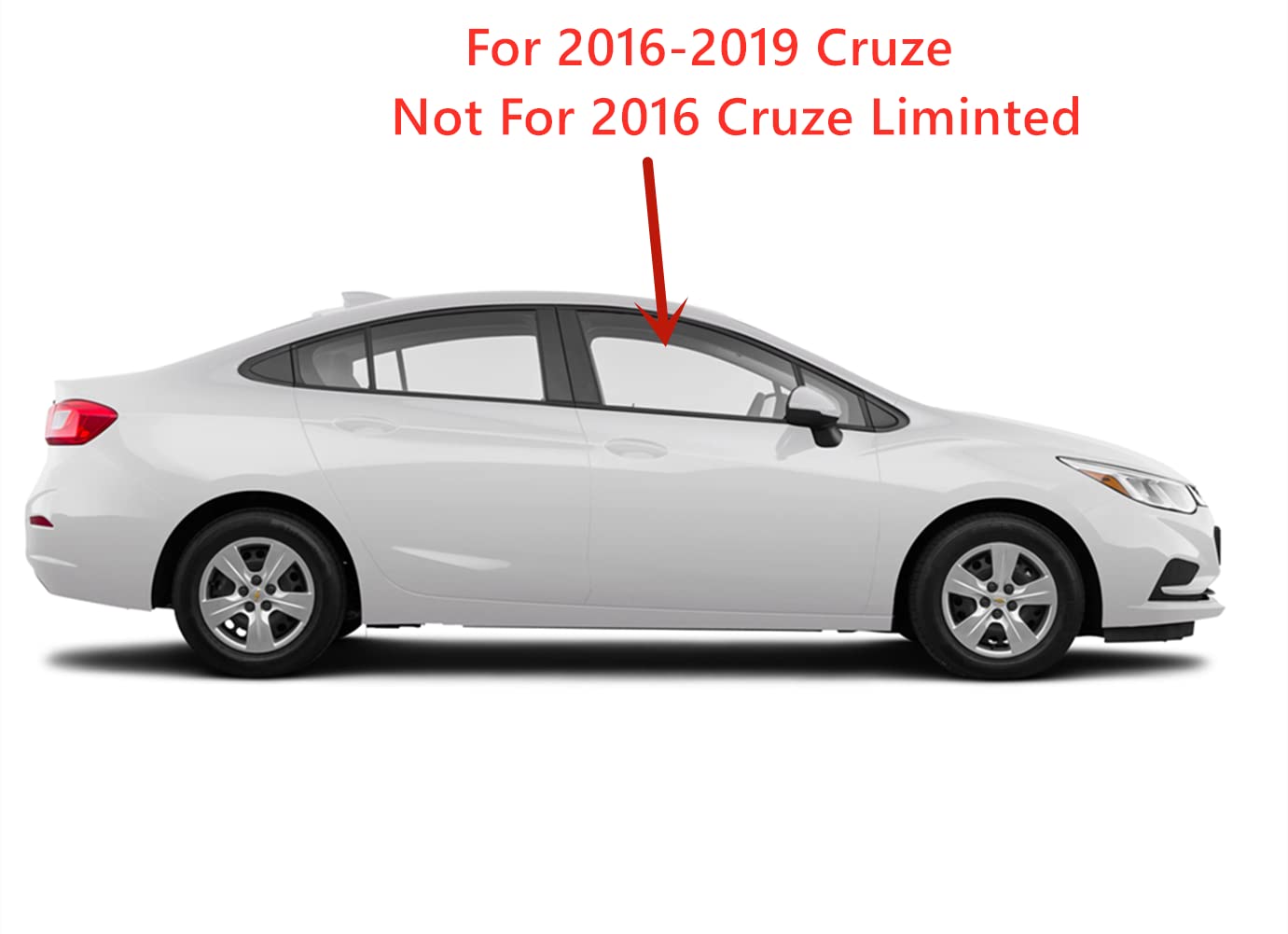 Tempered Passenger Right Side Front Door Window Door Glass Compatible with Chevrolet Cruze 2016-2019 Models (Not For 2016 Cruze Limited)