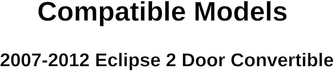 Driver Left Side Door Window Door Glass Compatible with Mitsubishi Eclipse 2 Door Convertible 2007-2012 Models