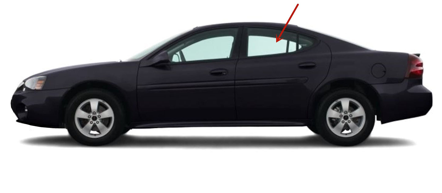 Driver Left Side Rear Door Glass Compatible with Pontiac Grand Prix 2004-2008 Models