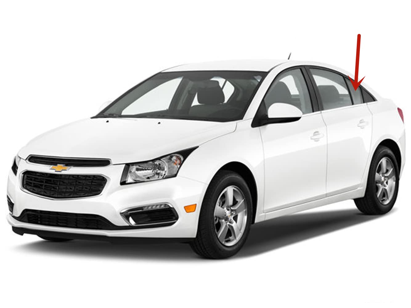 OEM Driver Left Side Rear Vent Window Vent Glass Compatible with Chevrolet Cruze 2010-2015 / Cruze Limited 2016