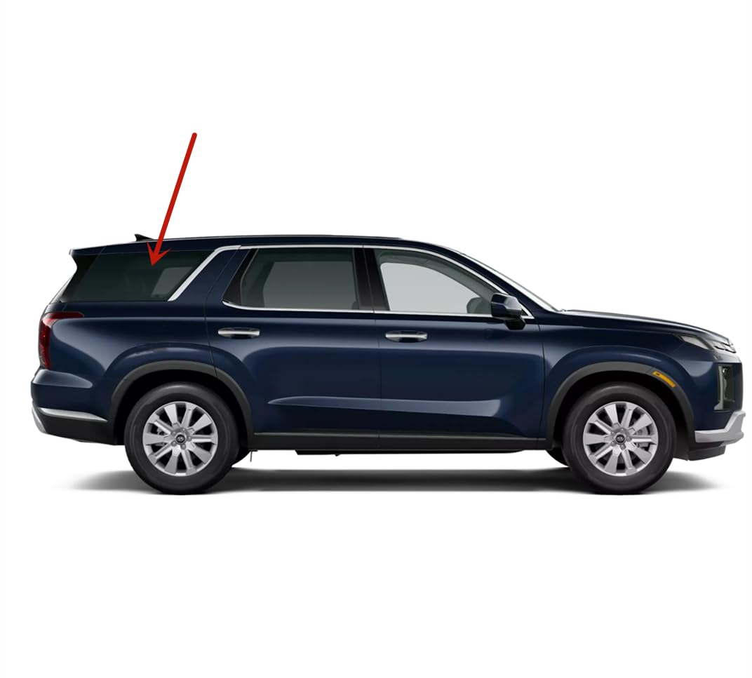 Tempered Factory Privacy Tinted Passenger Right Side Rear Quarter Window Quarter Glass Compatible with Hyundai Palisade 2020-2025 Models