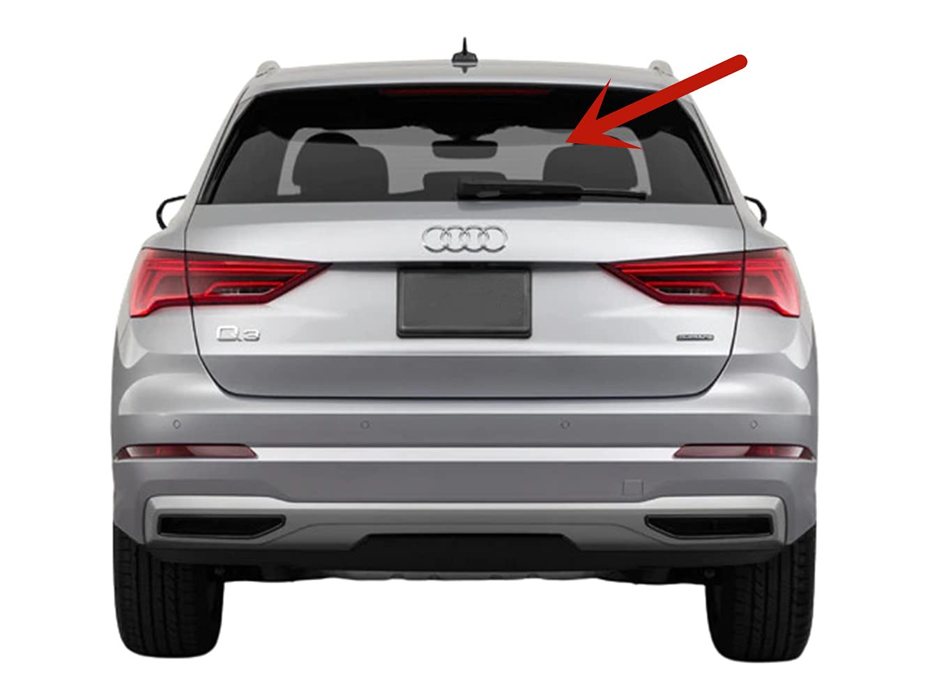 Heated With Antenna Back Window Back Glass Compatible with Audi Q3 2019-2025 Models