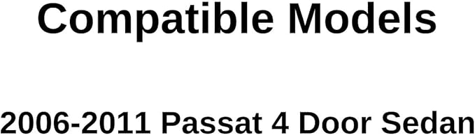 Passenger Right Side Rear Door Window Door Glass Compatible with Volkswagen Passat 4 Door Sedan 2006-2011 Models