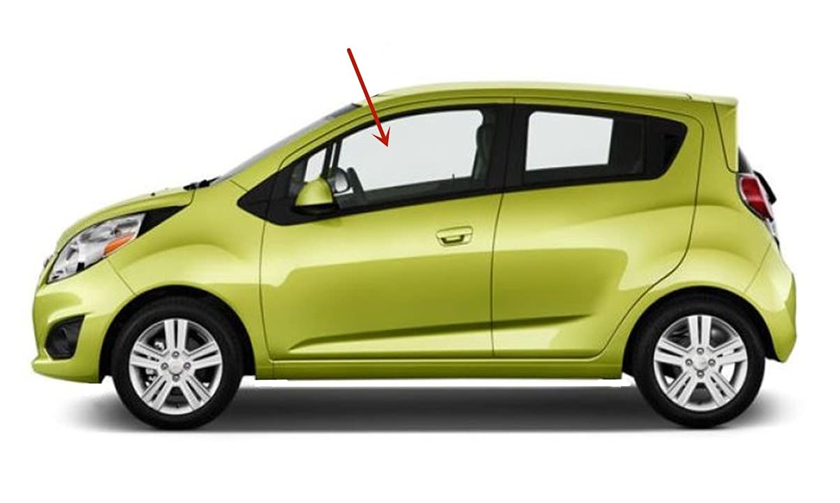 Driver Left Side Front Door Window Door Glass Compatible with Chevrolet Spark 2013-2015 Models