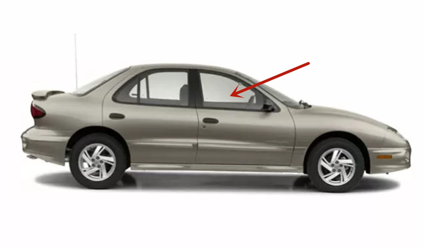 Passenger Right Side Front Door Window Door Glass Compatible with Chevrolet Cavalier 4 Door Sedan 1995-2005 Models / Compatible with Pontiac Sunfire 4 Door Sedan 1995-2002 Models