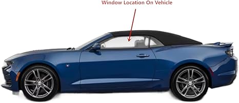 Driver Left Side Door Window Door Glass Compatible with Chevrolet Camaro 2 Door Convertible 2016-2024 Models