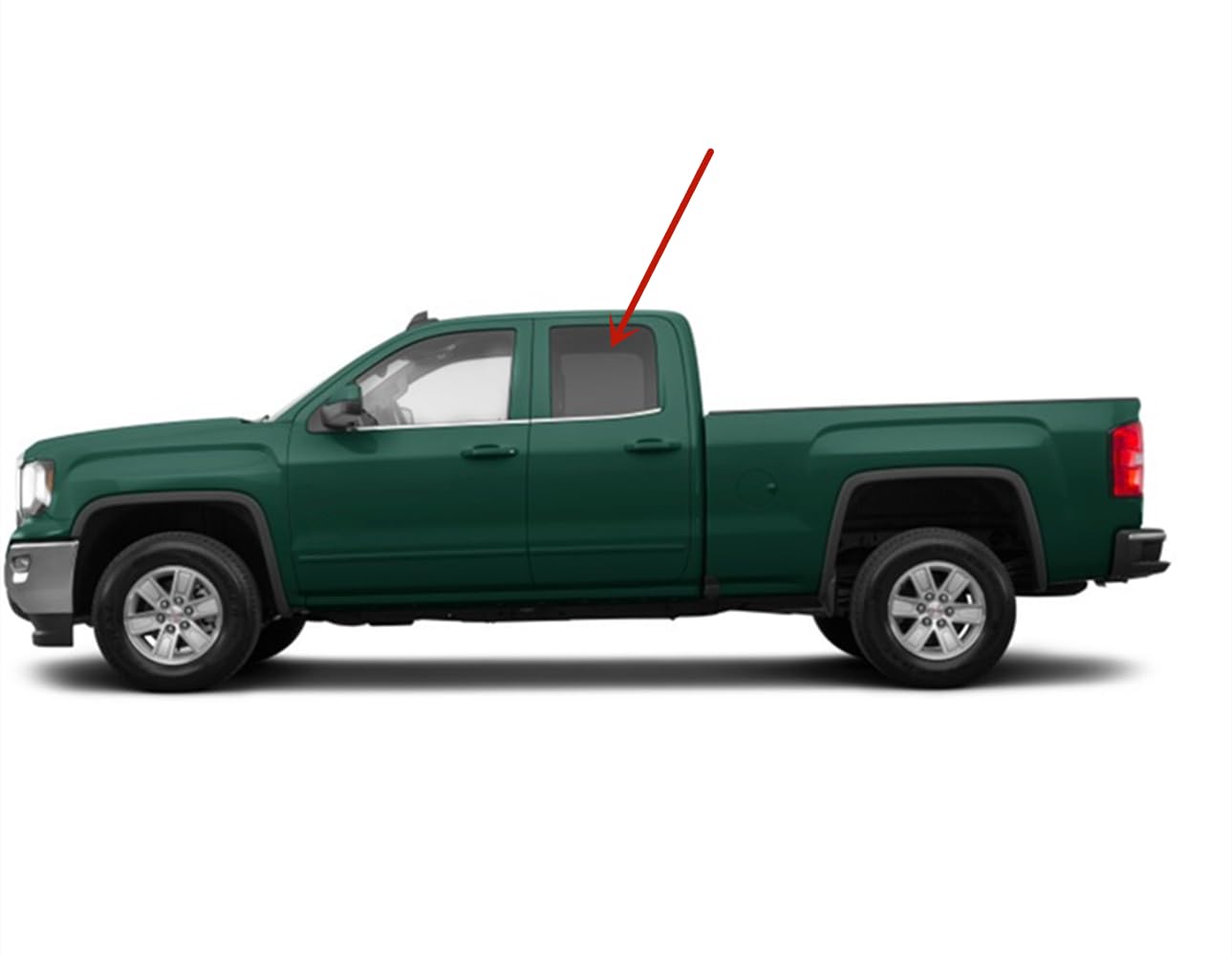 Driver Left Side Rear Door Window Door Glass Compatible with Chevrolet Silverado/GMC Sierra 1500 4 Door Extended Cab 2014-2018 Models/2500 3500 4 Door Extended Cab 2015-2019 Models