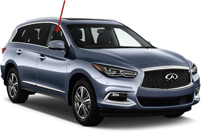 Passenger Right Side Front Door Window Door Glass Compatible with Infiniti QX60 2014-2021 / JX35 2013-2014 Models