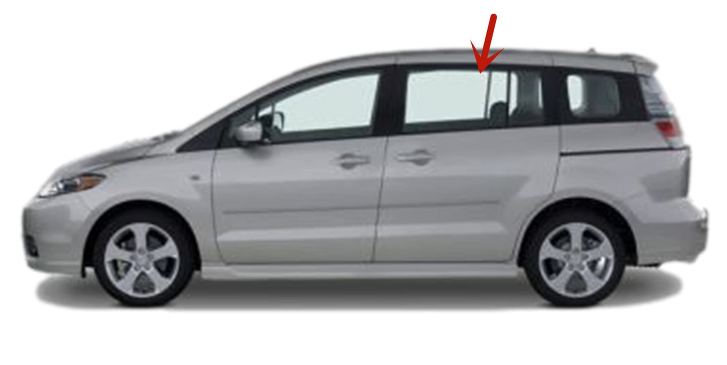 Driver Left Side Rear Sliding Cargo Door Window Door Glass Compatible with Mazda 5 2006-2015 Models