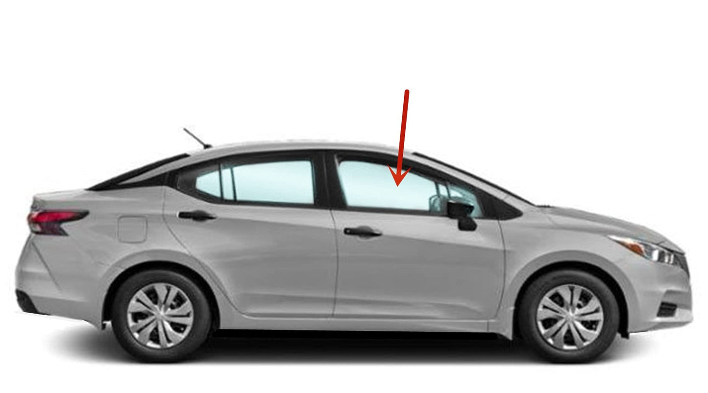Passenger Right Side Front Door Window Door Glass Compatible with Nissan Versa 2020-2025 Models