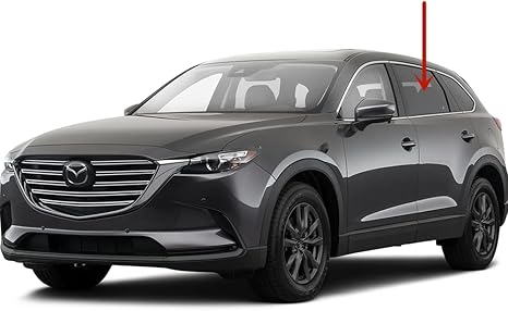 Driver Left Side Rear Door Window Door Glass Compatible with Mazda CX-9 2016-2023 Models