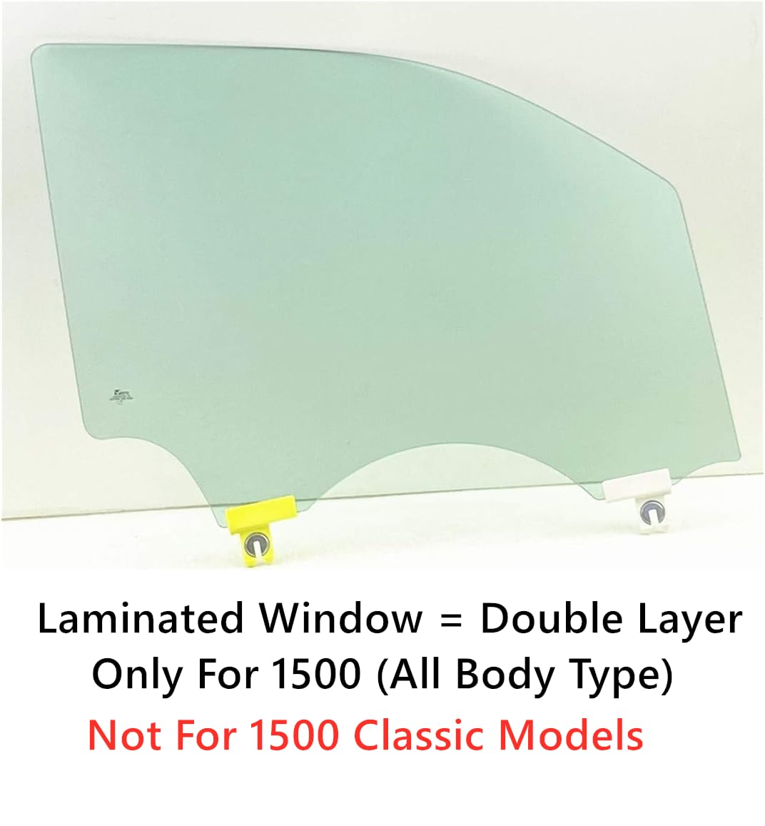 OEM Laminated Passenger Right Side Front Door Window Door Glass Compatible with Ram 1500 Pickup 2019-2025 Models (Not For 1500Classic)