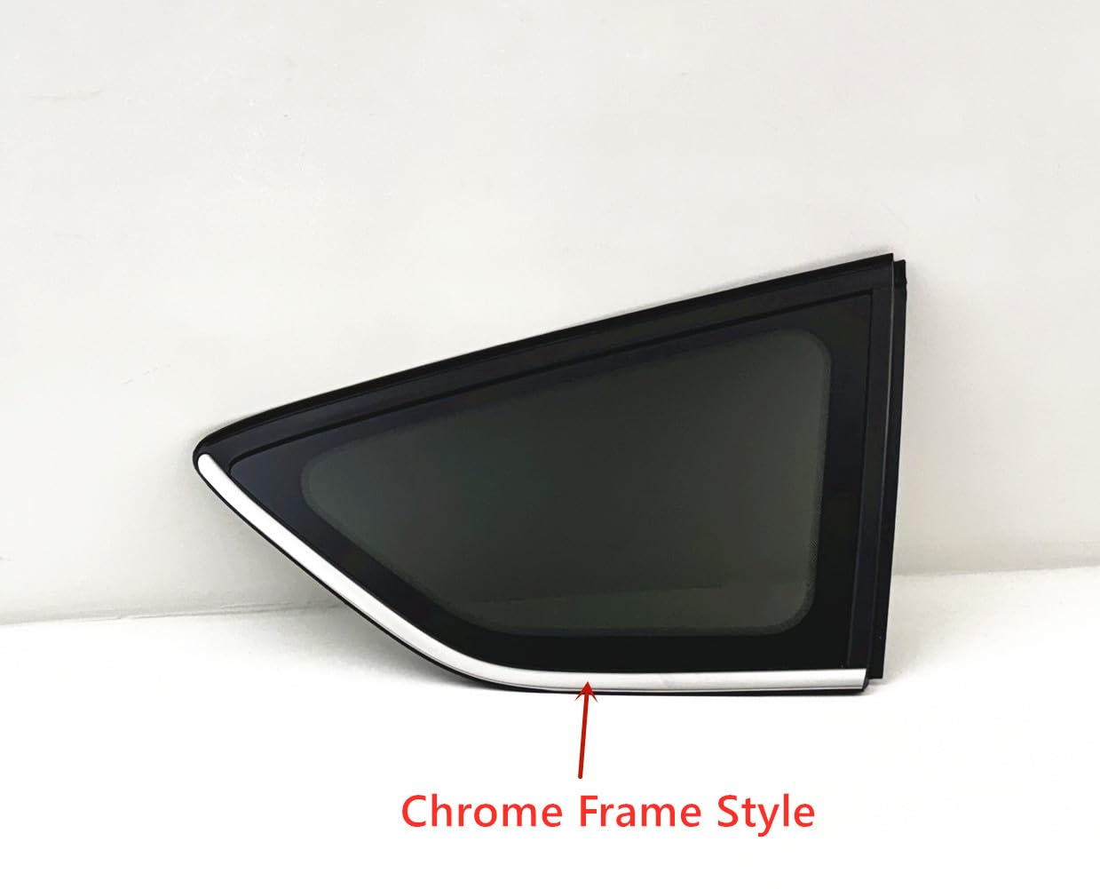 Chrome Frame Style Tempered Passenger Right Side Rear Quarter Window Quarter Glass Compatible with Ford Escape 2013-2016 Models