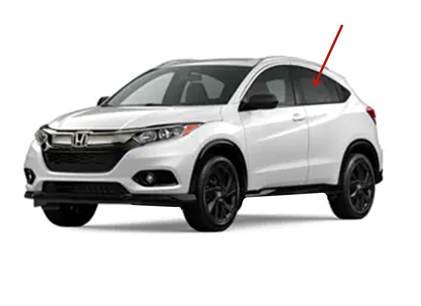 Driver Left Side Rear Door Window Door Glass Compatible with Honda HR-V 4 Door Hatchback 2016-2022 Models