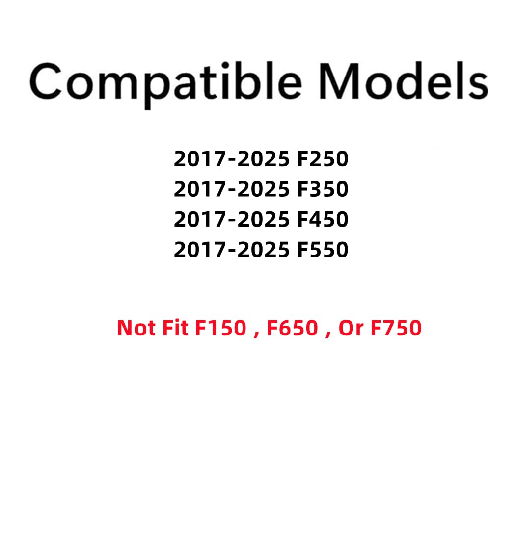 Stationary Back Window Back Glass Compatible with Ford F250 F350 F450 F550 2017-2025 Models (Not For F150, F650,Or F750)