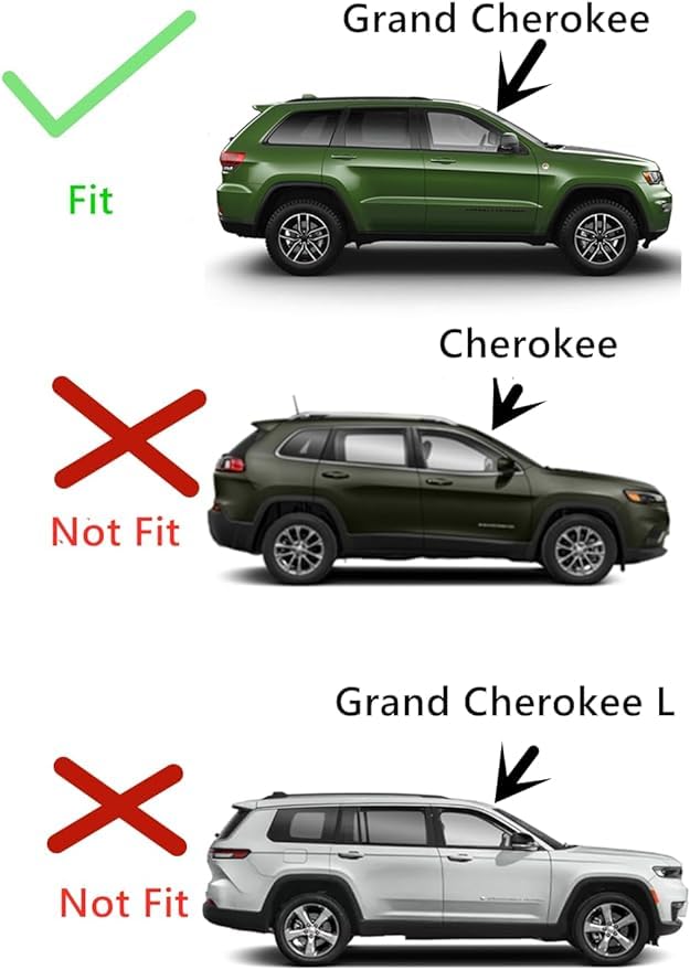 OE Black Moulding Privacy Passenger Right Side Quarter Window Quarter Window Glass Compatible with Jeep Grand Cherokee 2016-2021 Models (Not For Cherokee or Grand Cherokee L)