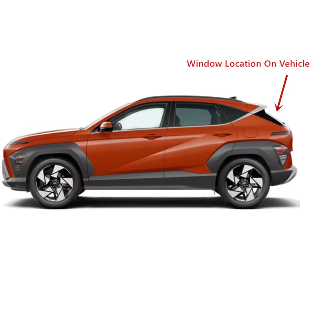 Heated Rear LiftGate TailGate Back Window Back Glass Compatible with Hyundai Kona / Kona Electric 2024-2025 Models