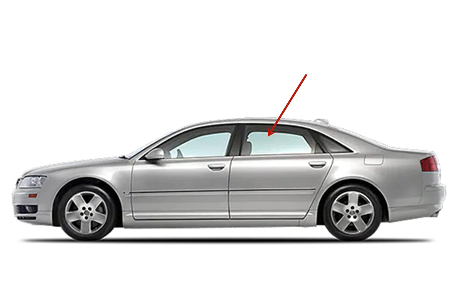 Laminated Driver Left Side Rear Door Window Door Glass Compatible with Audi A8L 2004-2010 Models (Only For A8L Long Wheel Base)