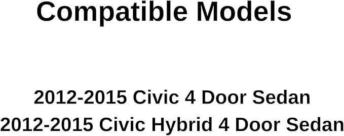 Passenger Right Side Front Door Window Door Glass Compatible with Honda Civic 4 Door Sedan 2012-2015 Models