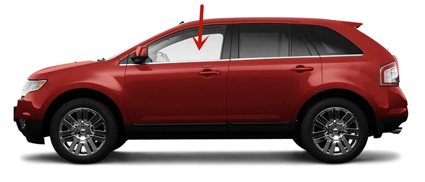 W/Logo Driver Left Side Front Door Window Door Glass Compatible with Ford Edge 2007-2014 Models/Lincoln MKX 2007-2015 Models