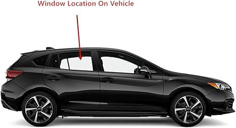 Tempered Passenger Right Side Rear Door Window Door Glass Compatible with Subaru Impreza 4-Door Hatchback 2017-2023 Models