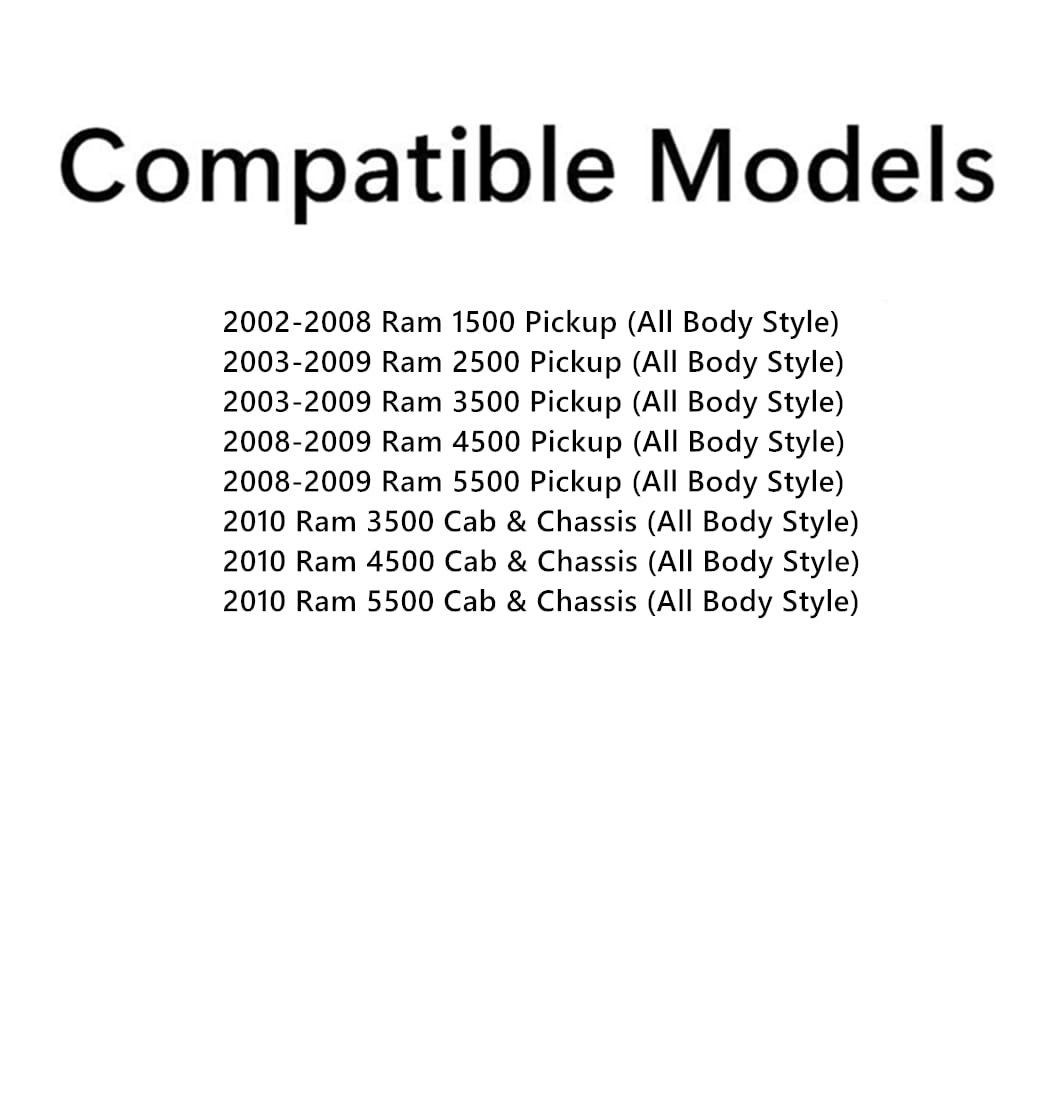 Stationary Heated Back Window Back Glass Compatible with Dodge Ram Pickup 1500 2002-2008 / 2500 3500 2003-2009 / 3500 Cab&Chs 2010 / 4500 5500 2008-2010 Models