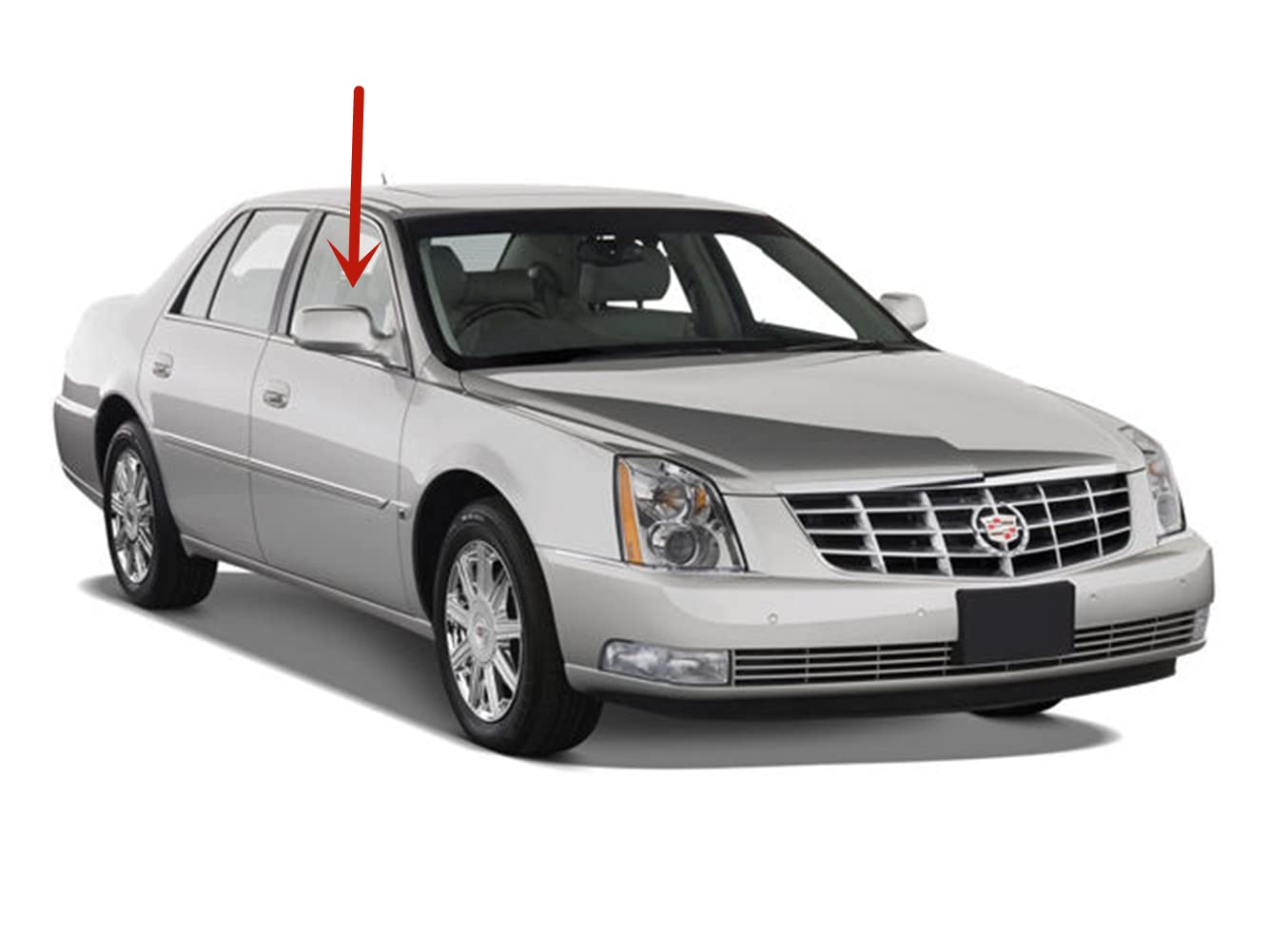 Laminated Passenger Right Side Front Door Window Door Glass Compatible with Cadillac DTS 2006-2011 Models
