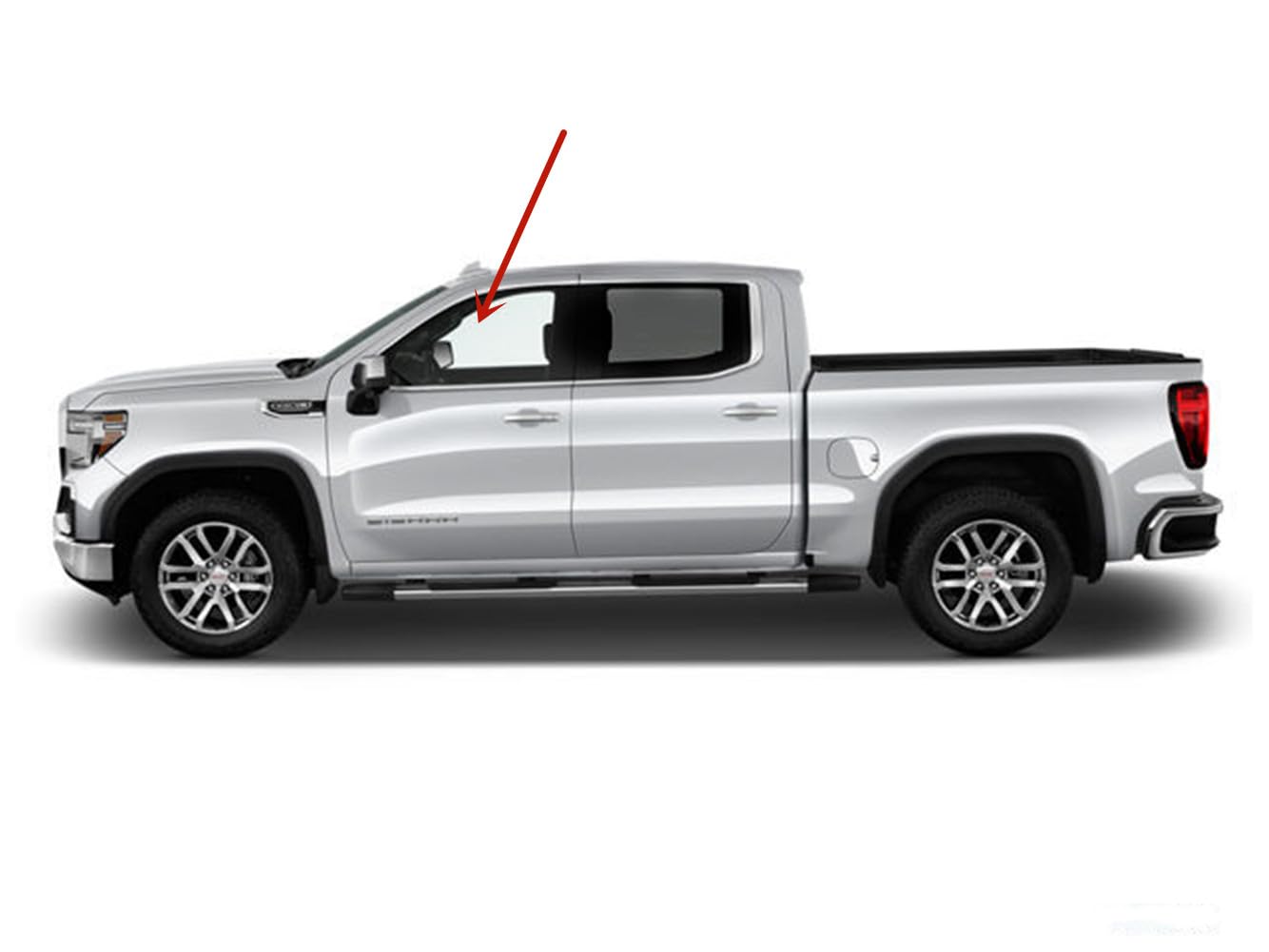 Driver Left Side Front Door Window Door Glass Compatible with GMC Sierra/Chevrolet Silverado 1500 4 Door Crew/Extended Cab 2019-2025 Models