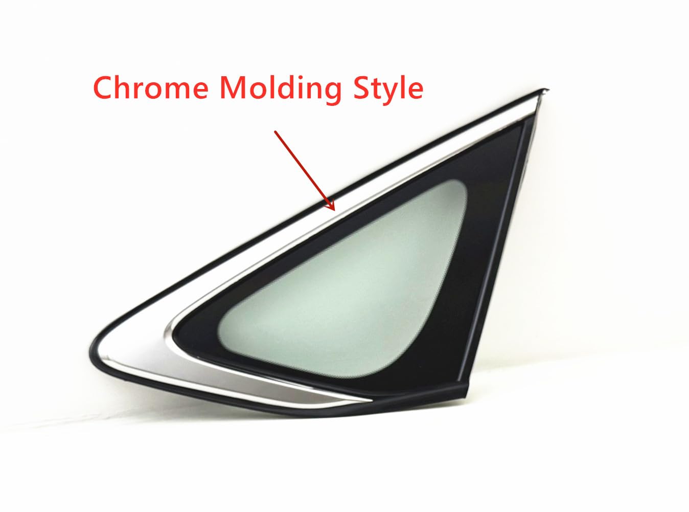 Chrome Molding Style Passenger Right Side Quarter Window Quarter Glass Compatible with Honda Accord 2023-2025 Models