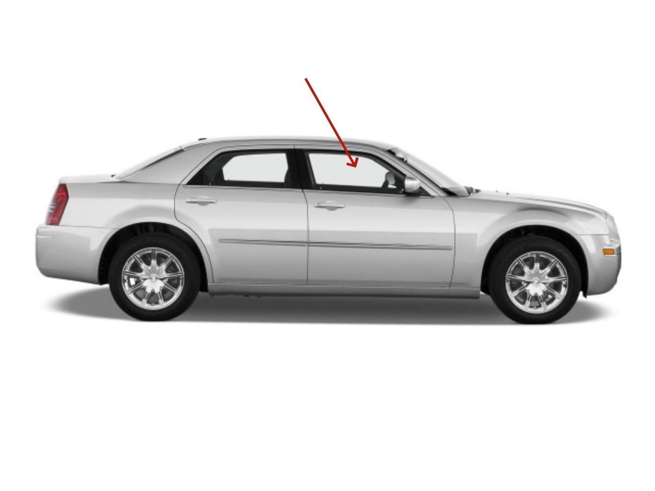 Passenger Right Side Front Door Window Door Glass Compatible with Chrysler 300 2005-2010 Models/Dodge Magnum 2005-2008 Models