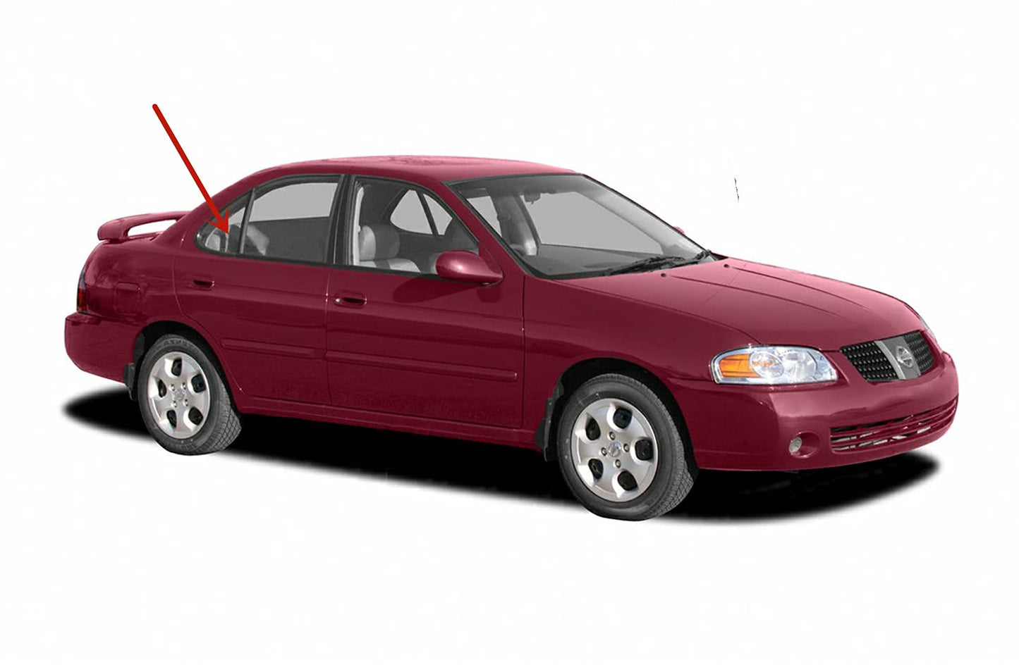 Passenger Right Side Rear Vent Window Vent Glass Compatible with Nissan Sentra 1991-1994 / Tsuru 1992-2005 4 Door Sedan Models