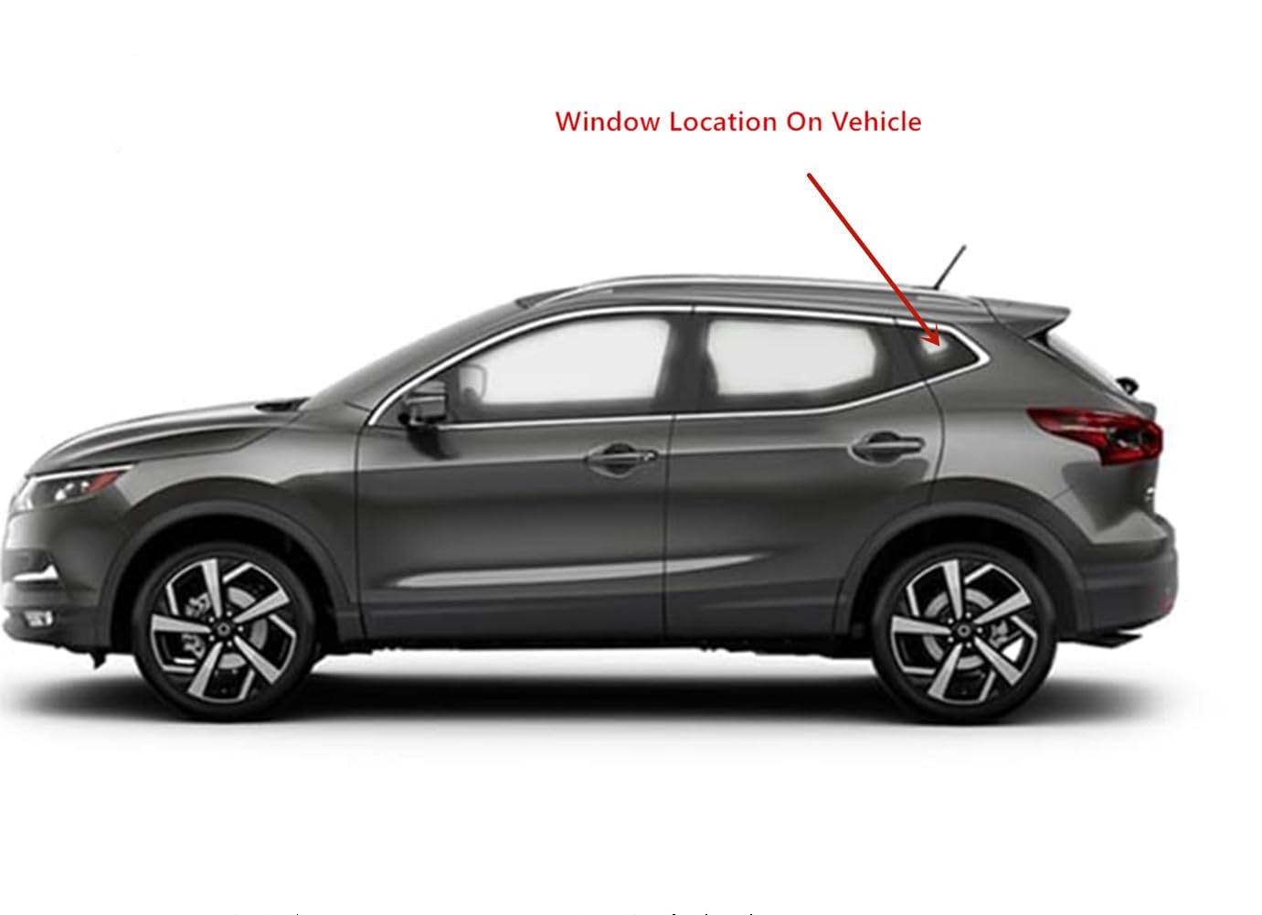 Tempered Driver Left Side Quarter Window Quarter Glass Compatible with Nissan Rogue Sport 2017-2022 Models (Not For Rogue Or Rogue Select)