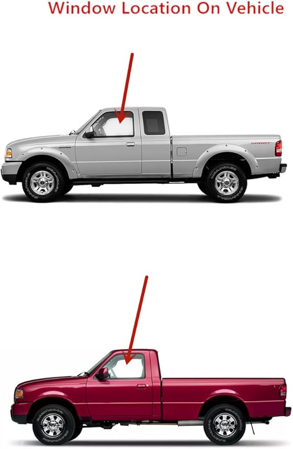 Driver Left Side Door Window Door Glass Compatible with Ford Ranger Pickup 1993-2011 / Mazda B3000 B4000 B2500 B2300 Pickup 1994-2010 Models