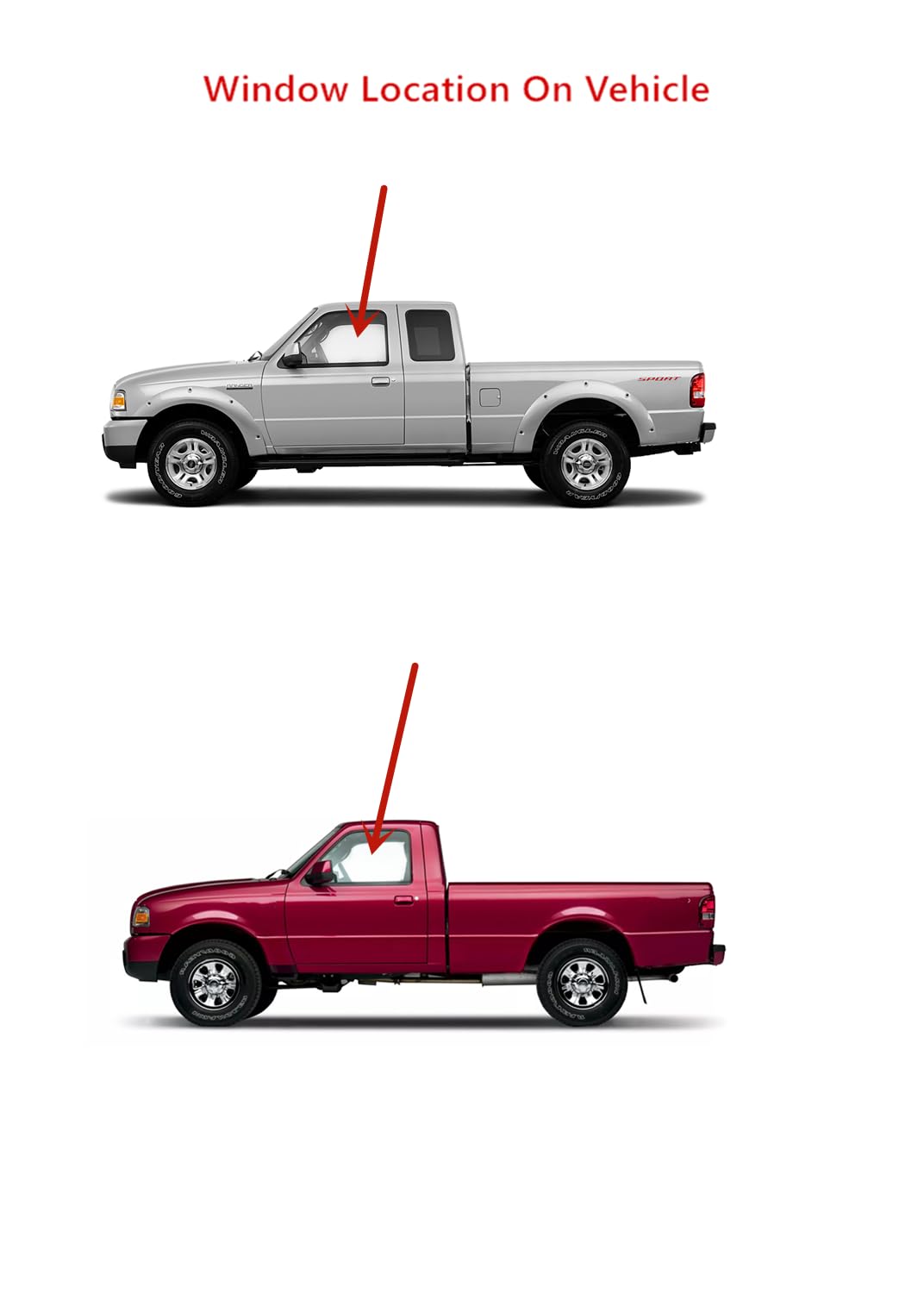 Tempered Privacy Driver Left Side Door Window Door Glass Compatible with Ford Ranger Pickup 1993-2011 / Mazda B3000 B4000 B2500 B2300 Pickup 1994-2010 Models