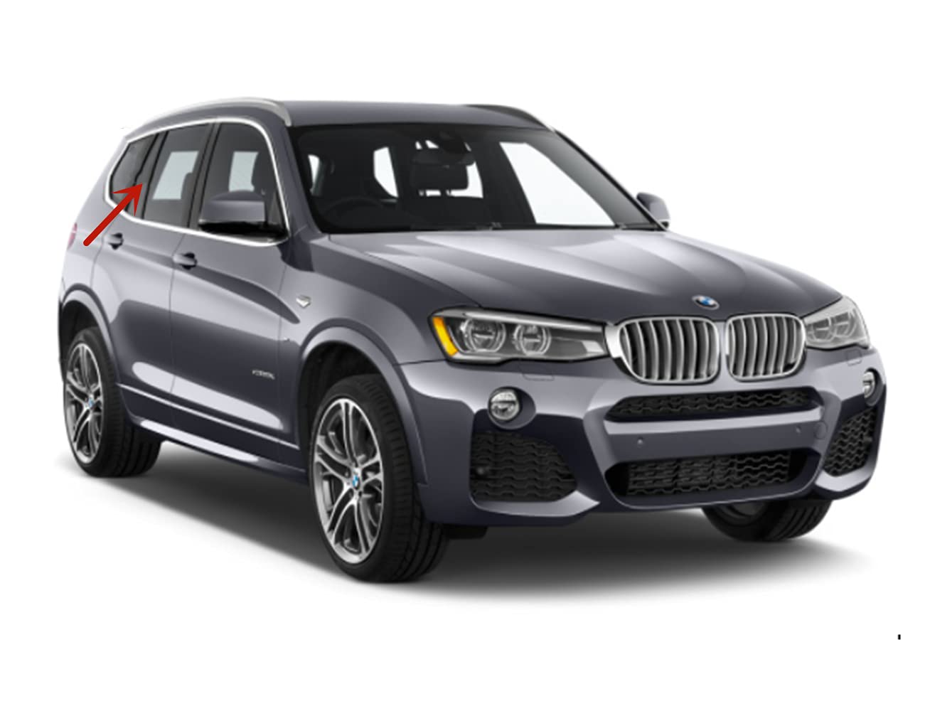 Passenger Right Side Rear Vent Window Vent Glass Compatible with BMW X3 2011-2017 Models