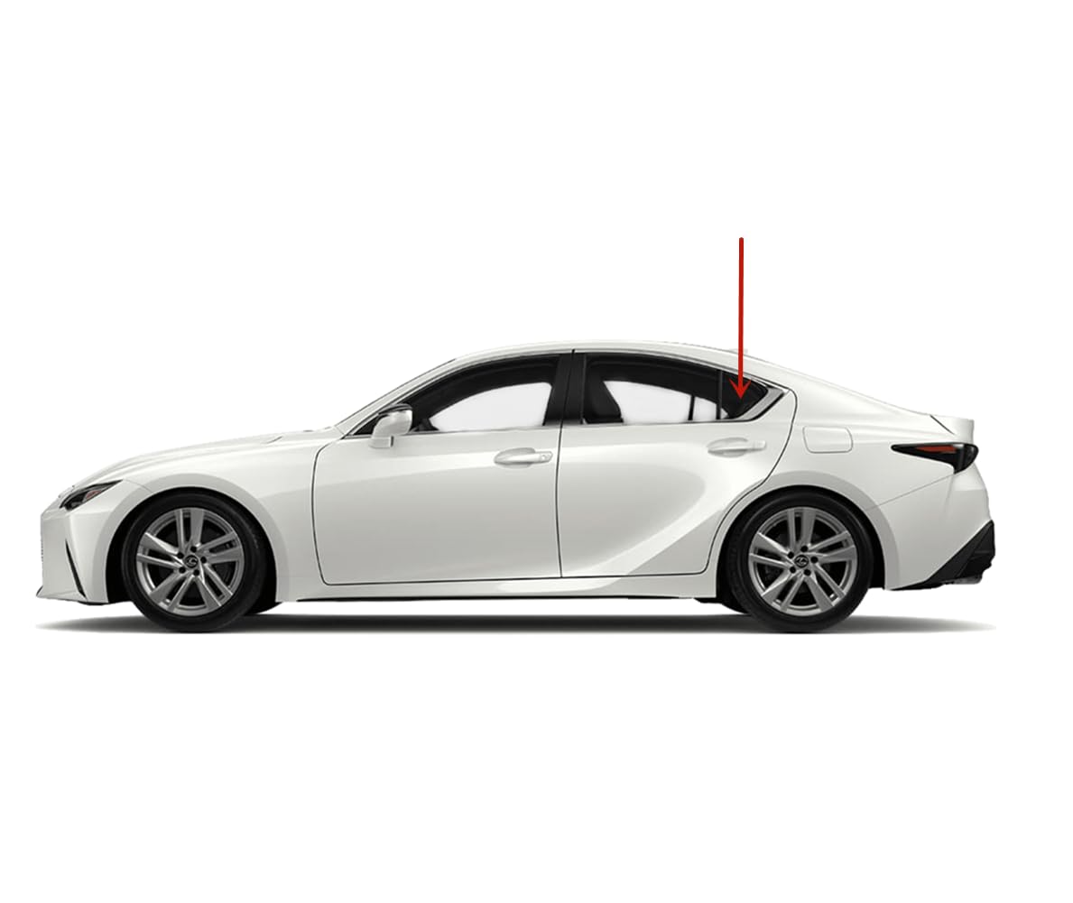 Tempered Glass Only Driver Left Side Rear Vent Glass Vent Window Glass Compatible with Lexus IS300 IS350 IS500 2021-2025 Models